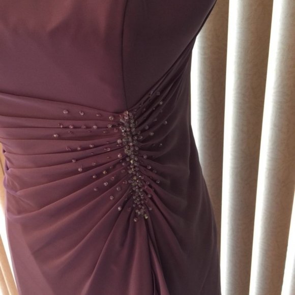 *FINAL PRICE* Elegant Boysenberry Chiffon Dress & Jacket Set 18 - Picture 5 of 8